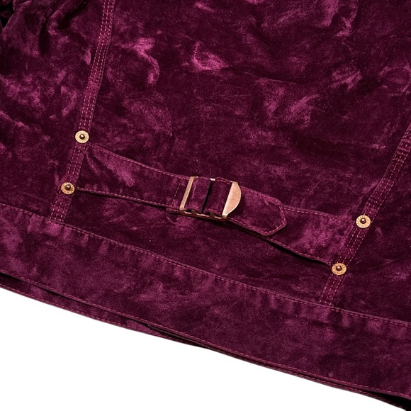 Vintage Jean Paul Gaultier Jeans Velvet Purple Gold Trucker Jacket Womens XS - Picture 8 of 14
